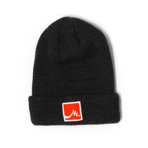 Charcoal Beanie - Red Label - Wholesale