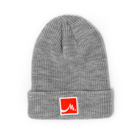 Light Grey Beanie - Red Label - Wholesale
