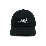 Script Motif Dad Hat - Black