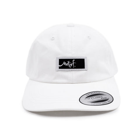 White Dad Hat - Black Label - Wholesale